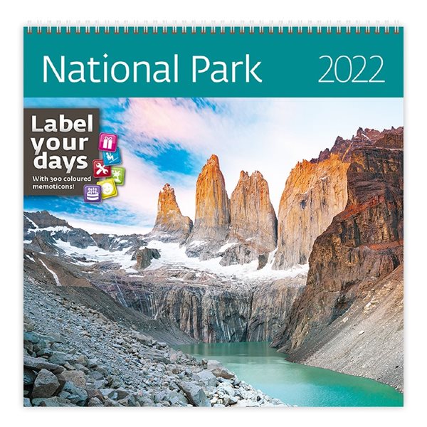 Kalendář nástěnný 2022 Label your days - National Parks - 30x30 cm