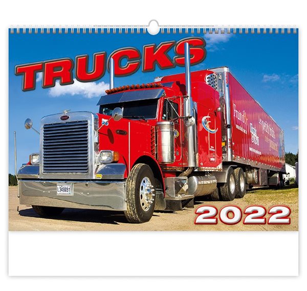 Kalendář nástěnný 2022 - Trucks - 45x31