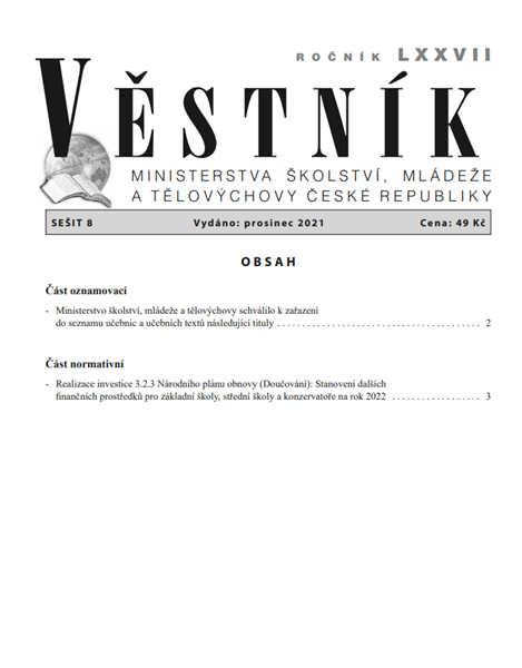 Věstník MŠMT ČR 2021/008