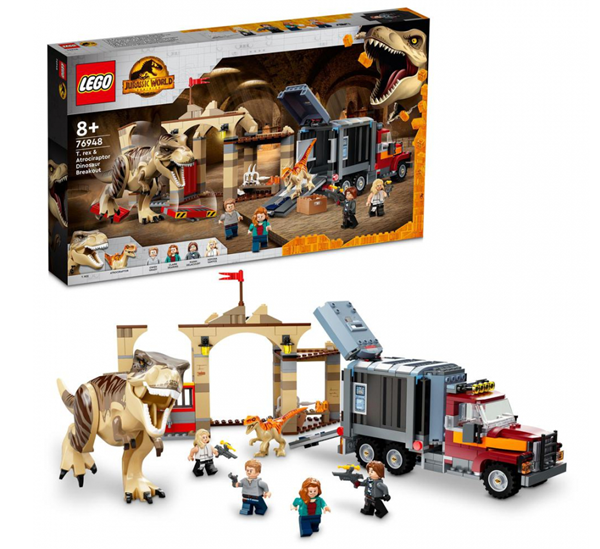 LEGO® Jurassic World™ 76948 Útěk T-rexe a atrociraptora