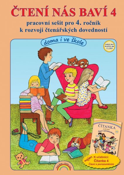 Čtení nás baví 4 - pracovní sešit pro 4. ročník k rozvoji čtenářských dovedností - Mgr. Lenka Andrýsková - A4