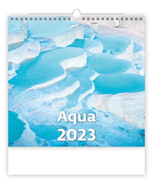 Kalendář nástěnný 2023 - Aqua - 34x32