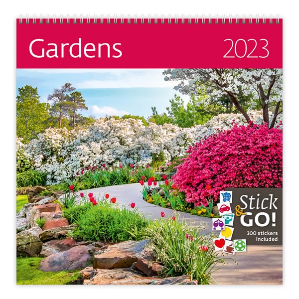 Kalendář nástěnný 2023 Label your days - Gardens - 30x30 cm