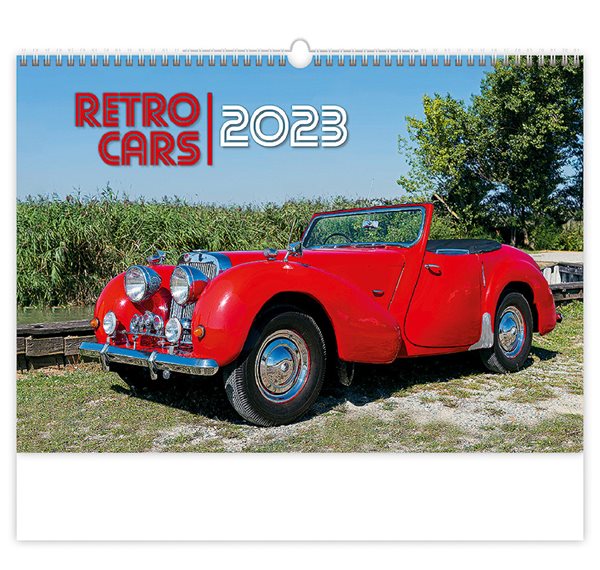 Kalendář nástěnný 2023 - Retro Cars - 45x31