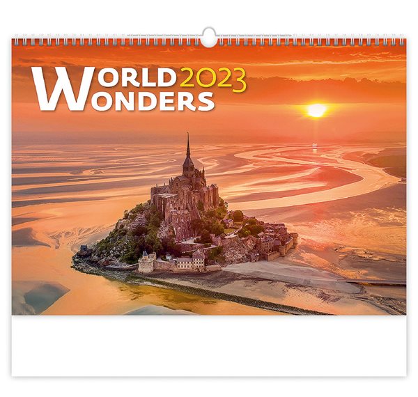 Kalendář nástěnný 2023 - World Wonders - 45x31