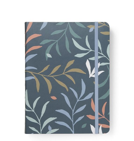 Filofax Notebook Botanical modrá poznámkový blok A5