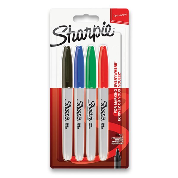 Sharpie fine permanentní popisovač - sada 4 barev