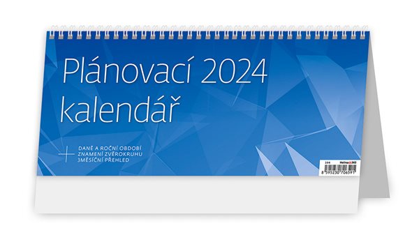 Kalendář stolní 2024 - Plánovací kalendář MODRÝ - 30