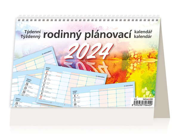 Kalendář stolní 2024 - Týdenní rodinný plánovací kalendář - 22