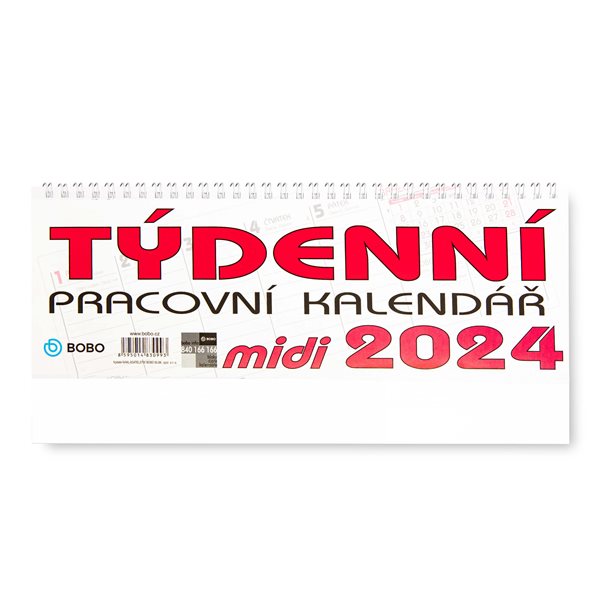 BOBO Kalendář stolní 2024 pracovní MIDI