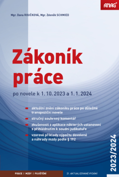 Zákoník práce po novele k 1. 10. 2023 a 1. 1. 2024 – sešit - Mgr. Zdeněk Schmied