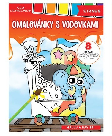 Omalovánky s vodovkami CONCORDE Cirkus A4