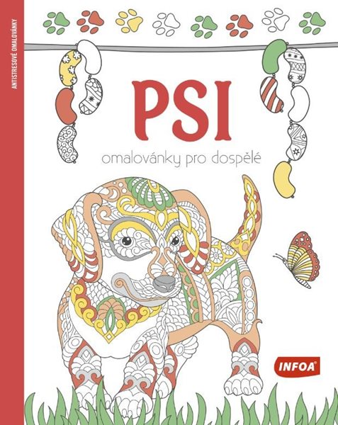 Psi - Omalovánky pro dospělé - neuveden