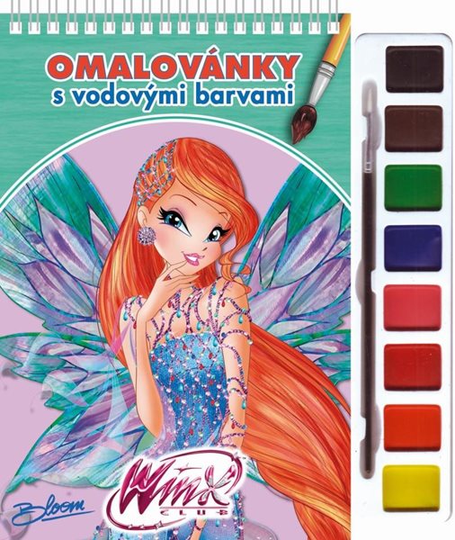 Winx Club Bloom - Omalovánky s vodovými barvami (zelená) - neuveden