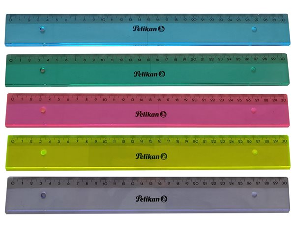 Pravítko Pelikan 30 cm plastové - mix barev