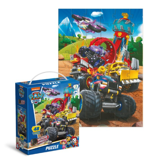 Puzzle Tlapková patrola/ Paw Patrol Záchrana na kolech - 48 dílků