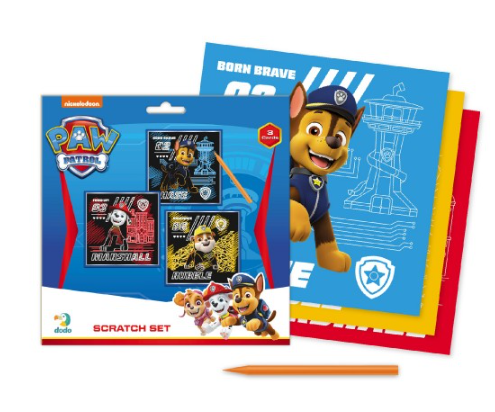 Škrabací obrázek 3 ks barevný Tlapková patrola/ Paw Patrol