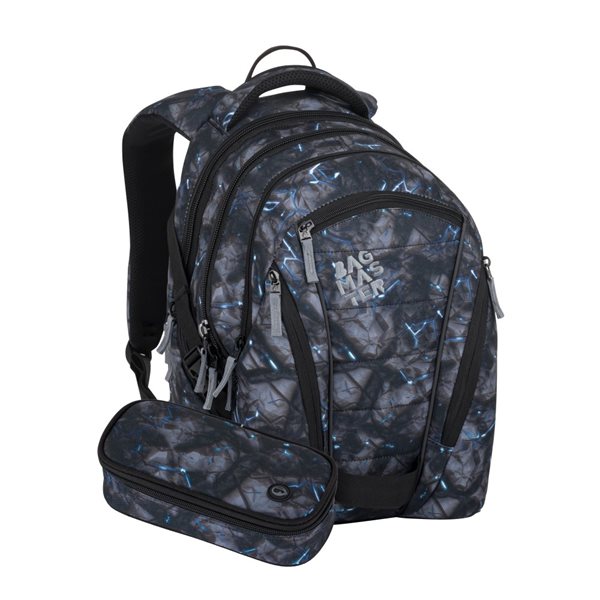 Studentský set BAG 24 A – šedý s modrými prvky