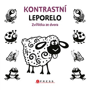 Kontrastní leporelo: Zvířátka ze dvora - Katarína Belejová H. - 150x150 mm