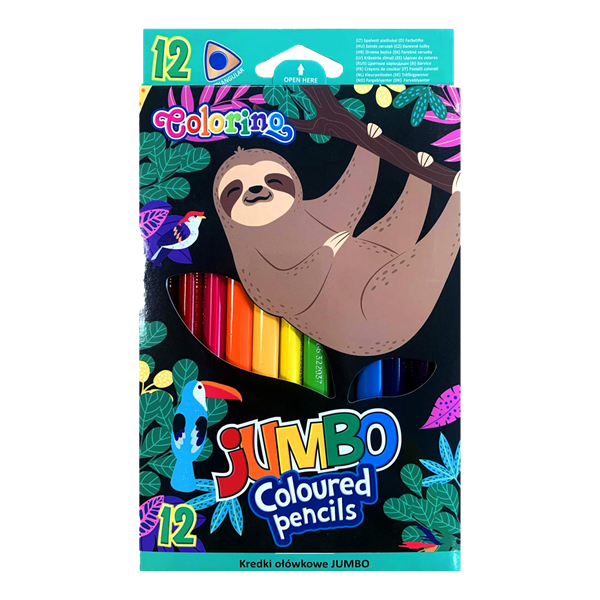 Pastelky trojhranné Colorino JUMBO - Lenochod