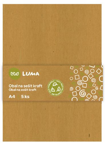 Obal na sešity A4 ECO LUMA kraft - 5 ks