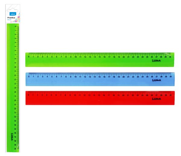 Pravítko LUMA 30 cm - mix barev