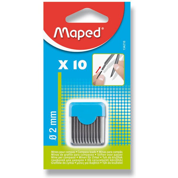 Tuhy pro kružítka MAPED 2 mm - 10 ks