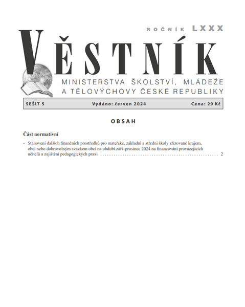 Věstník MŠMT ČR 2024/005