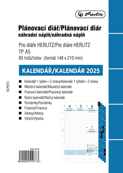 Herlitz Náplň do diáře 2025