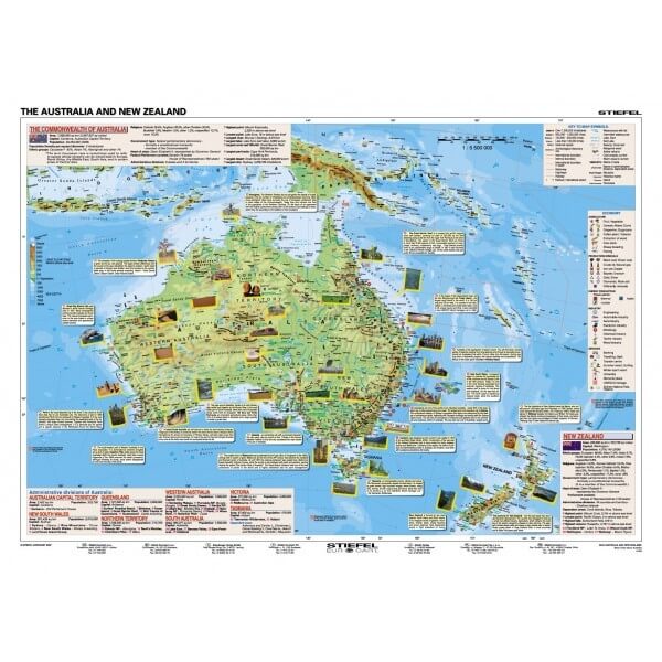 Basic Facts about Australia and New Zealand 2v1 - 120 x 160 cm