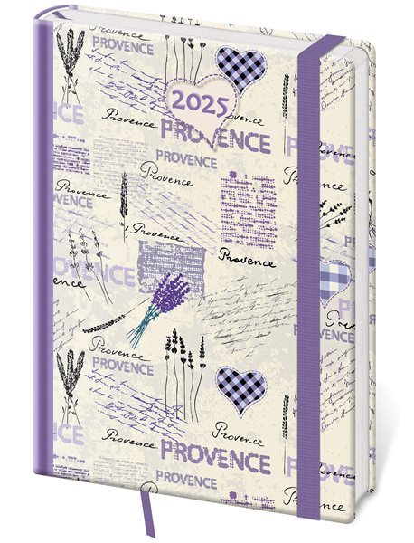 Diář 2025 denní A5 Vario - Provence s gumičkou - 14