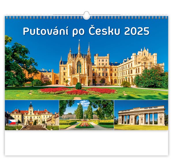 Kalendář nástěnný 2025 - Putování po Česku - 45x31