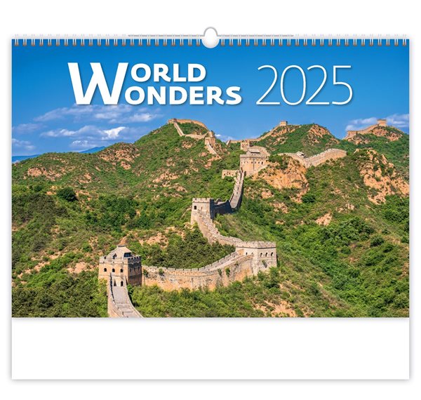 Kalendář nástěnný 2025 - World Wonders - 45x31