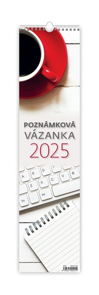 Kalendář nástěnný 2025 vázanka - Poznámková - 12x48 cm