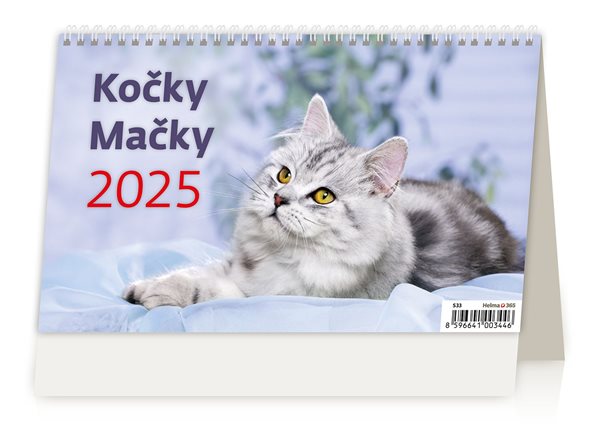 Kalendář stolní 2025 - Kočky/Mačky - 22