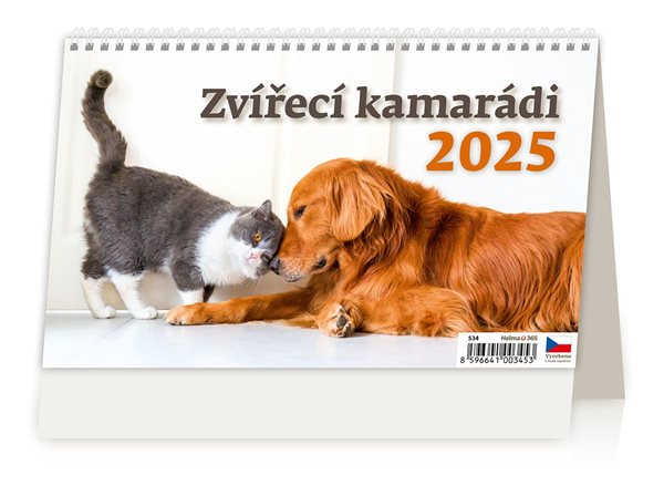 Kalendář stolní 2025 - Zvířecí kamarádi – 14denní - 22