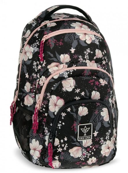 Studentský batoh Ars Una - Flowery Black AU2