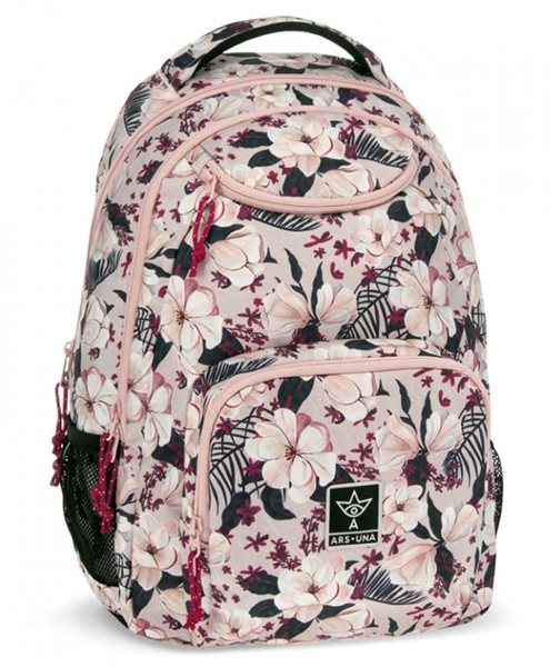 Studentský batoh Ars Una - Flowery Pink AU6