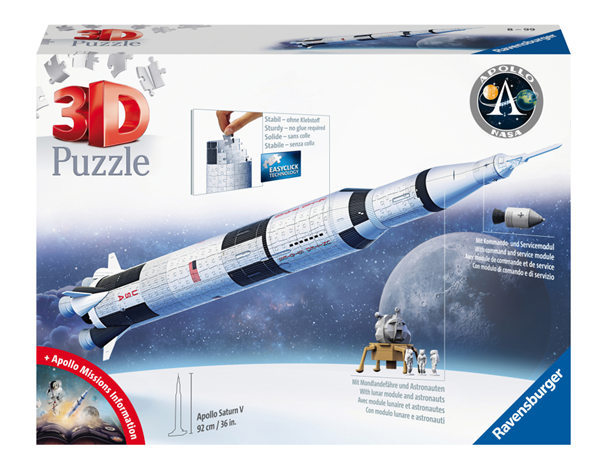 Puzzle 3D Vesmírná raketa Saturn V