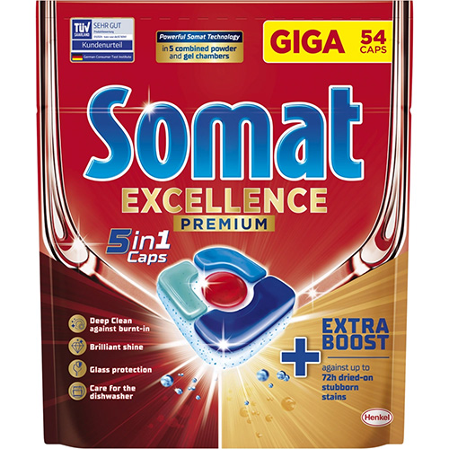 Tablety do myčky Somat Exellence Premium 5v1 - 54 ks