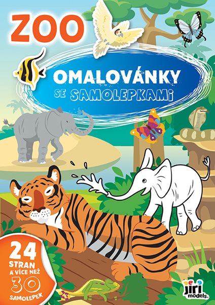 Omalovánky A4 se samolepkami ZOO - Jiří Models - 21x30 cm