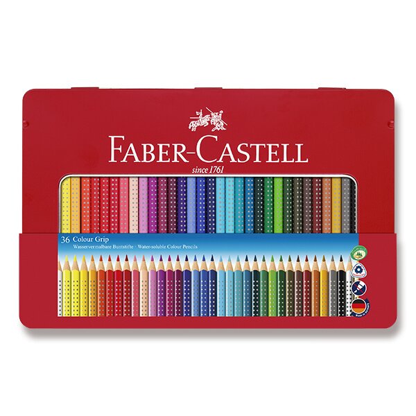 Pastelky Faber-Castell Grip 2001 - plechová krabička