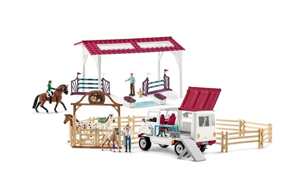 Schleich 72140 Speciální velká sada s mobilní veterinou a jízdárnou