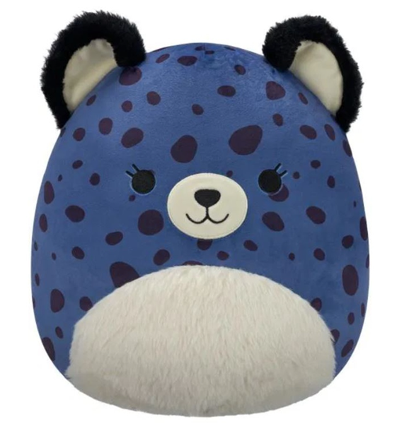 Squishmallows Modrý gepard s chlupatým bříškem Spotts - 30 cm